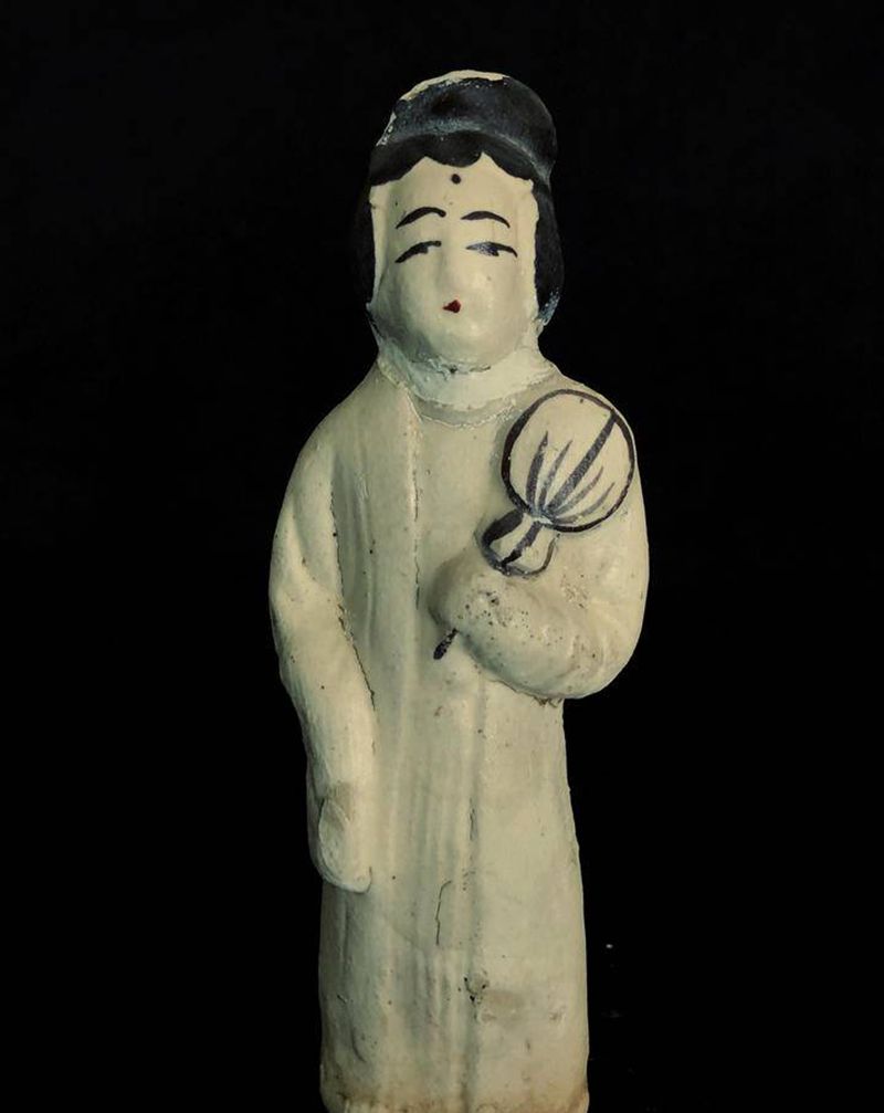 宋偶 执扇侍女～纹身图片_老传统纹身图案