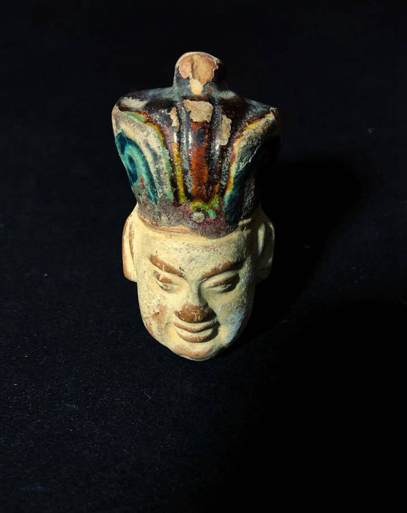 俑首～（宋三彩道家人像）纹身图片_老传统纹身图案