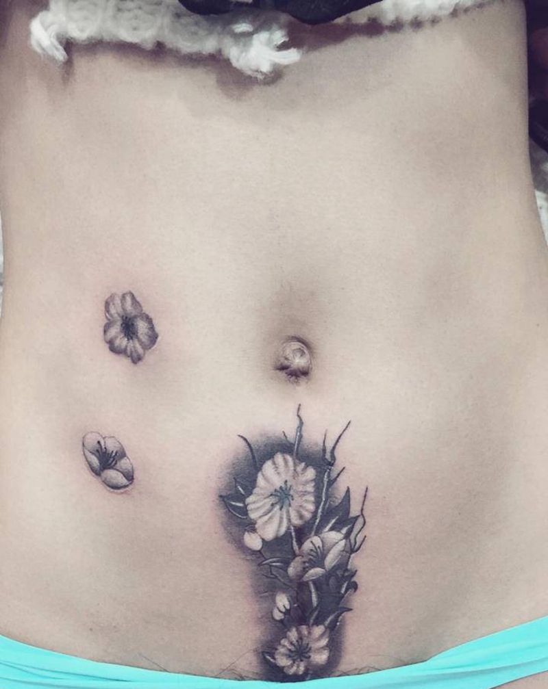 疤痕覆盖～纹身图片_老传统纹身图案