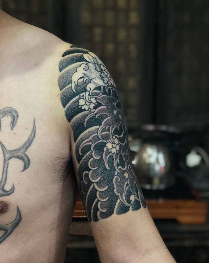 修盖进度～纹身图片_老传统纹身图案