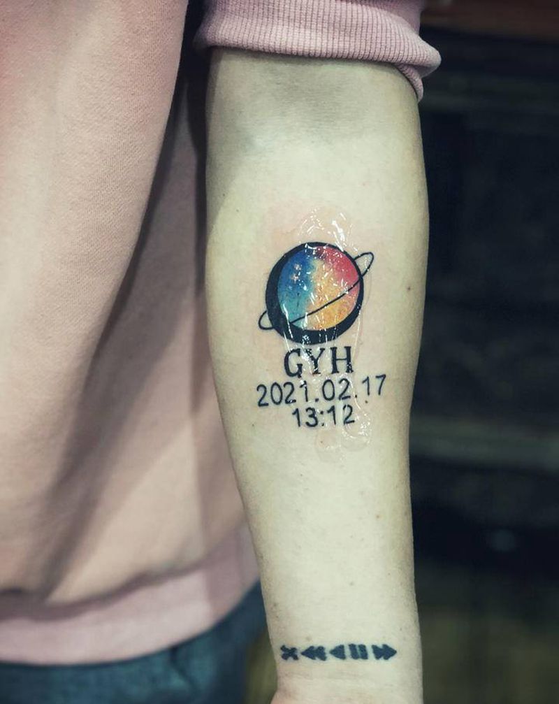 恭喜兄弟喜得千金 喜得全世界～纹身图片_老传统纹身图案