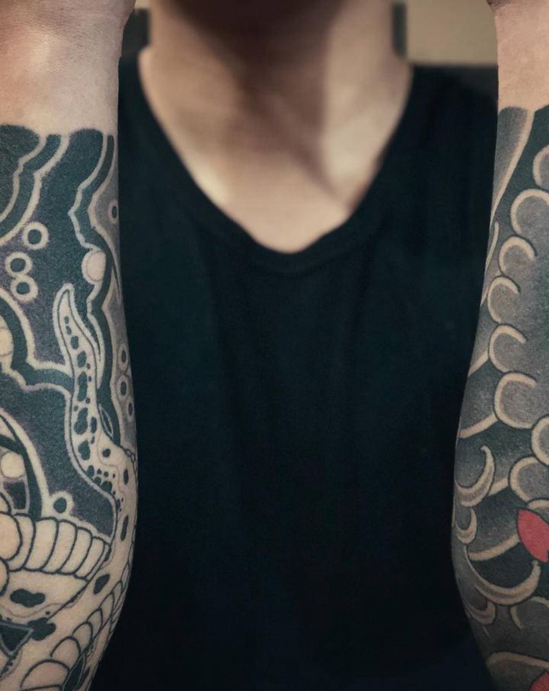 传统进度～纹身图片_老传统纹身图案