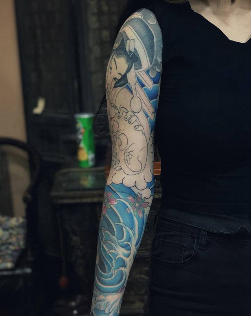 修改进度～纹身图片_老传统纹身图案