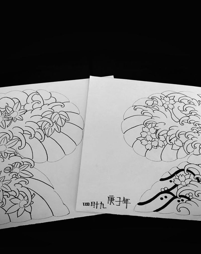 繪稿 双胛～纹身图片_老传统纹身图案