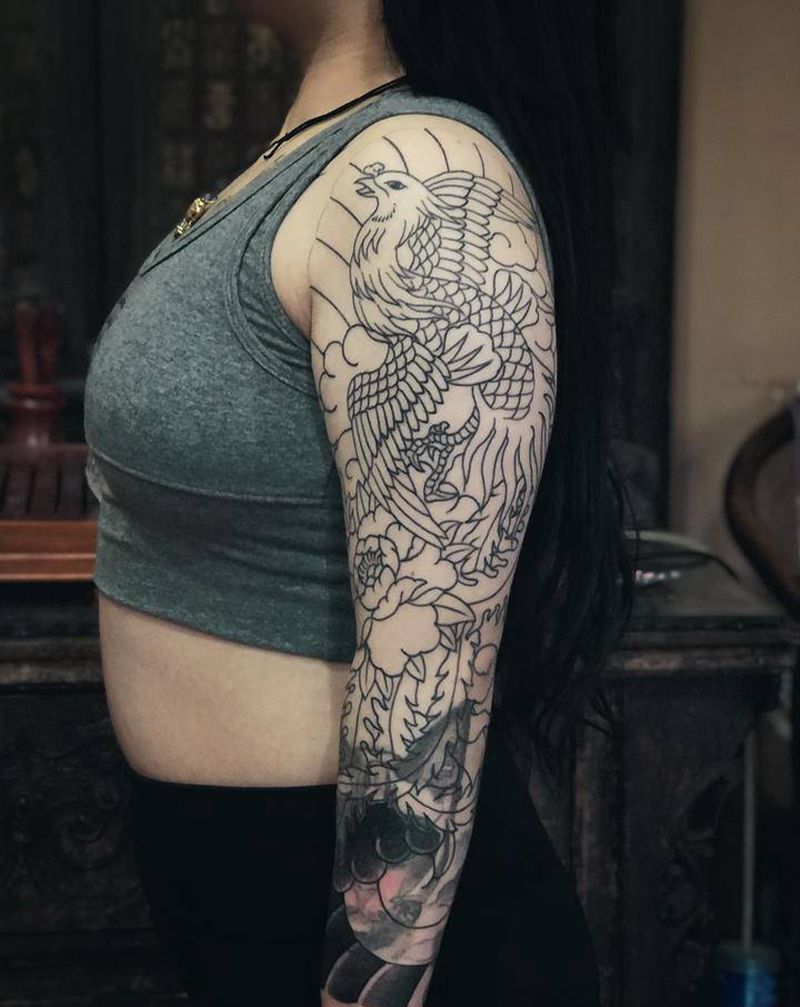 进度 够花～纹身图片_老传统纹身图案