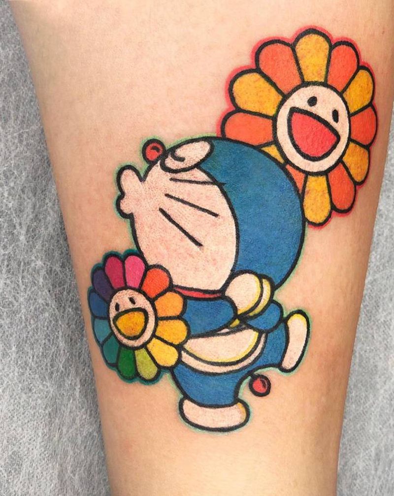 卡通纹身图片_手臂New School纹身图案