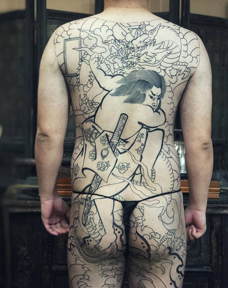 传统·入墨纹身图片_老传统纹身图案