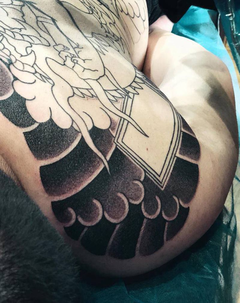 一块雾～纹身图片_老传统纹身图案