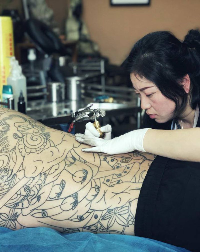 彫茜·入墨纹身图片_老传统纹身图案