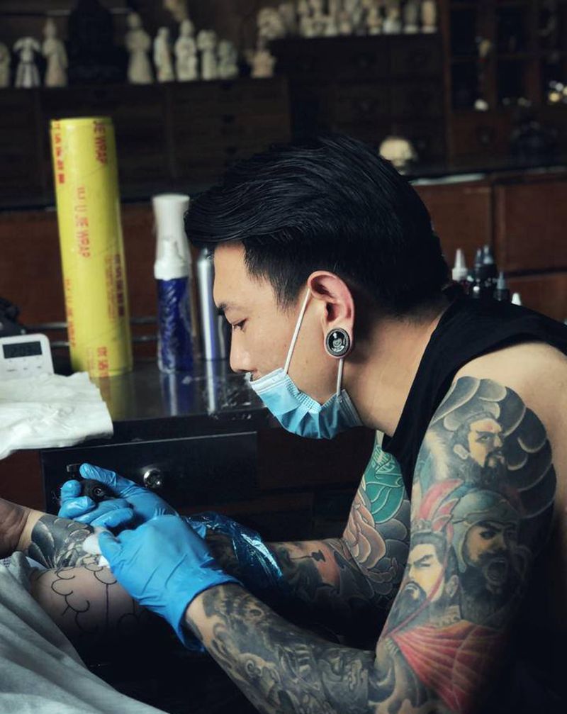 传统·入墨纹身图片_老传统纹身图案