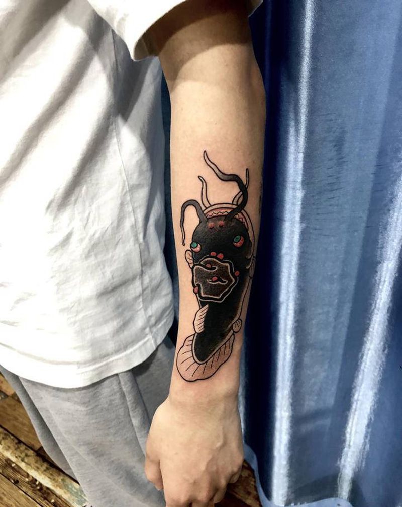 日式纹身图片_手臂老传统纹身图案