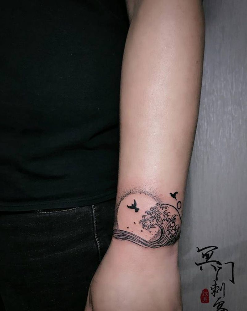 手环纹身图片_手臂纹身图案