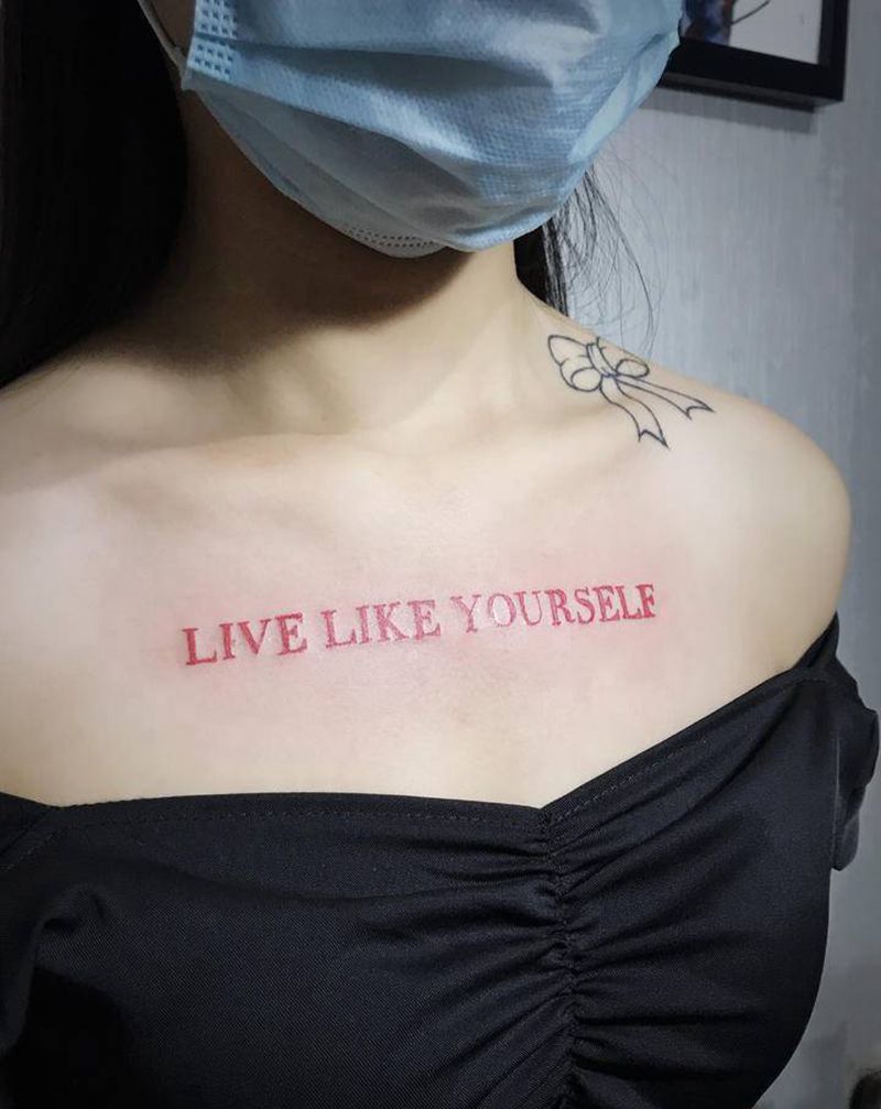 字母纹身纹身图片_胸部纹身图案