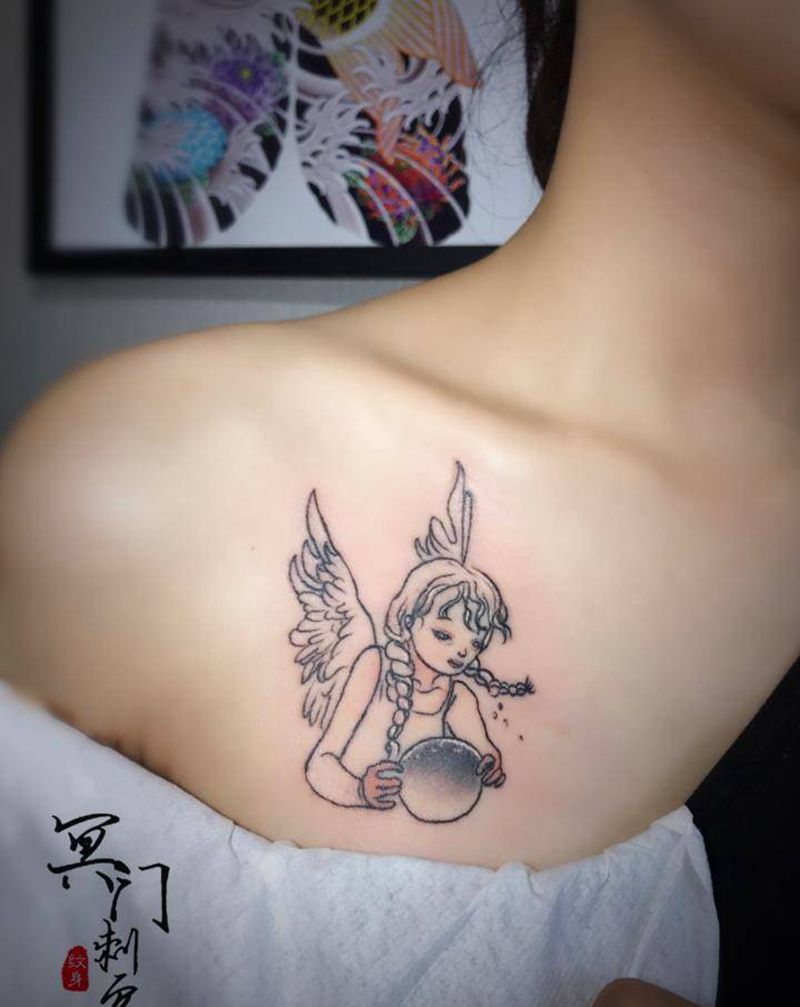 幽暗纹身图片_肩部纹身图案