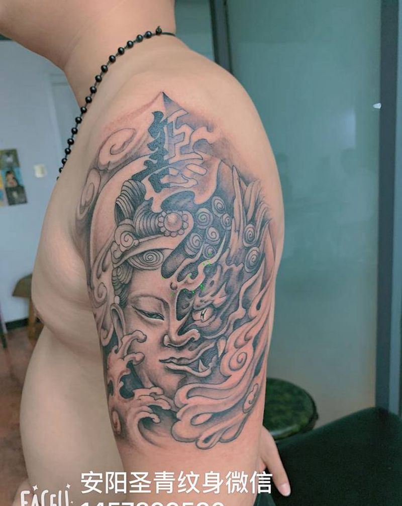 一念之间纹身图片_老传统纹身图案