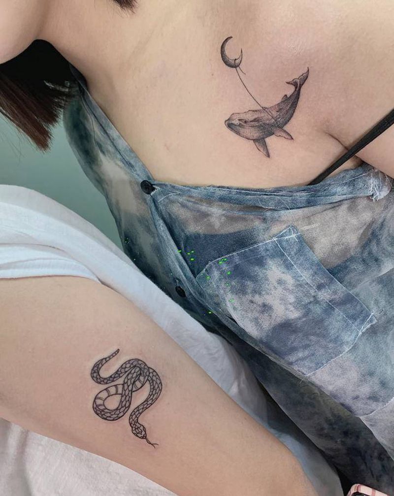 漂亮完成   小海豚纹身图片_新传统纹身图案