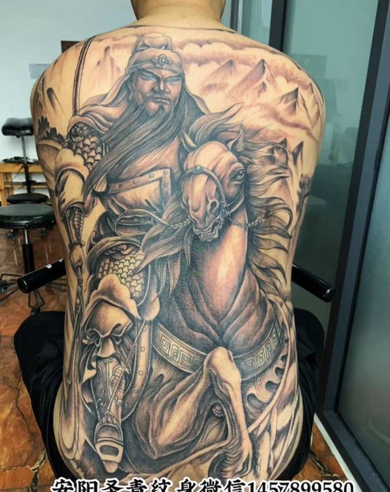 管公完成纹身图片_老传统纹身图案