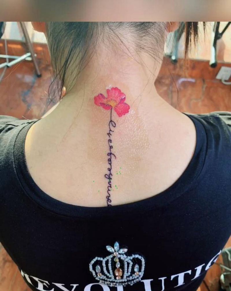 小花纹身图片_老传统纹身图案