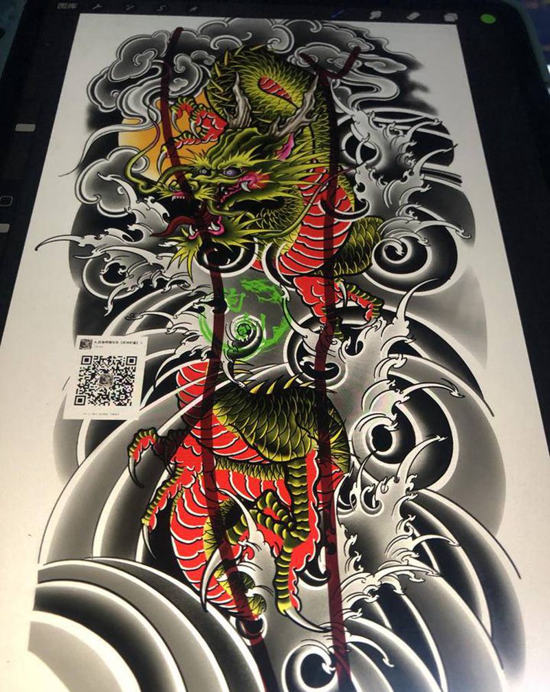 龙纹身图片_新传统纹身图案