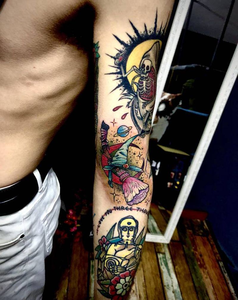 帽纹身图片_手臂纹身图案