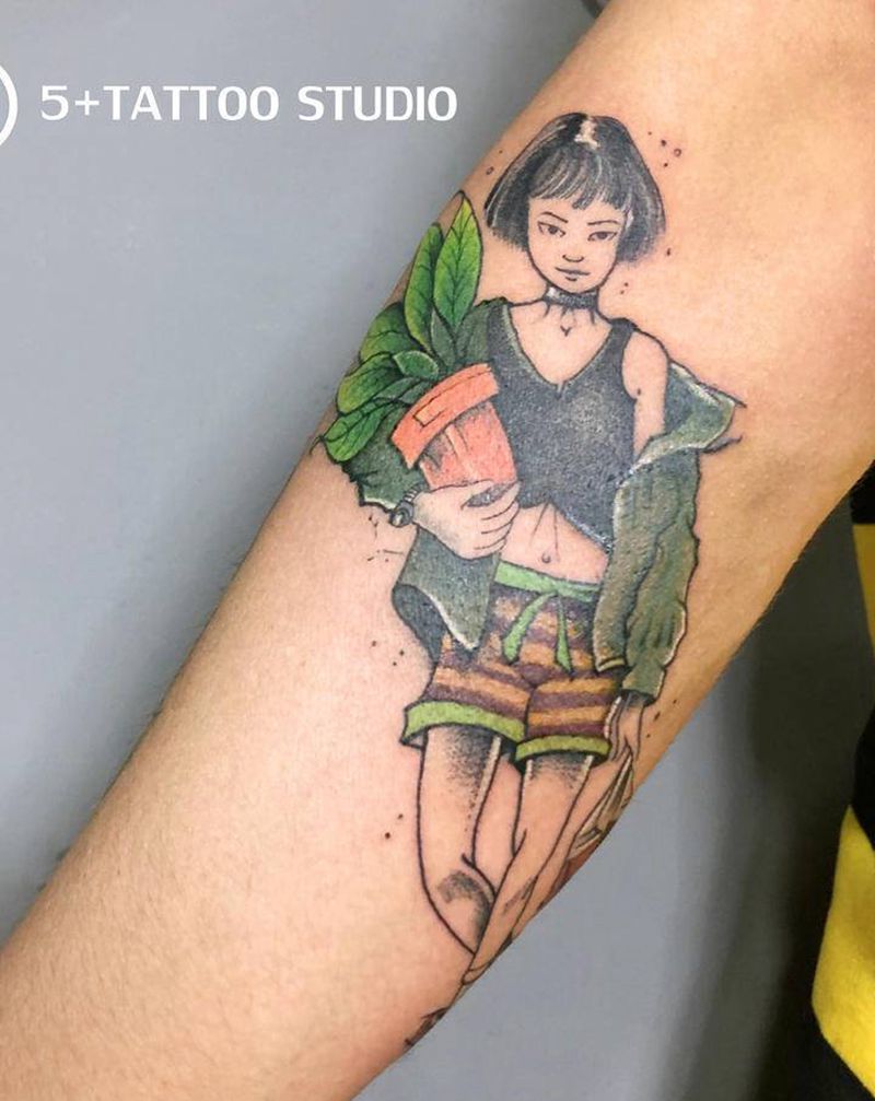 这个杀手有点饿纹身图片_手臂New School纹身图案