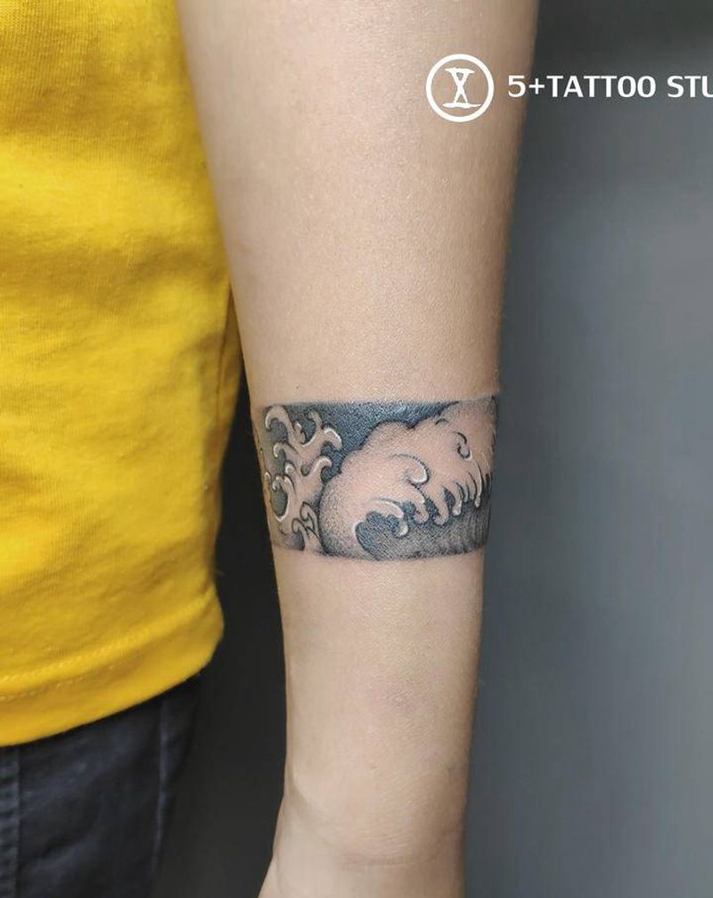 修复丑臂环纹身图片_手臂点刺纹身图案