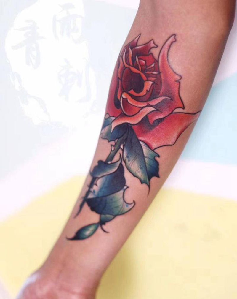 遮盖作品纹身图片_手臂New School纹身图案