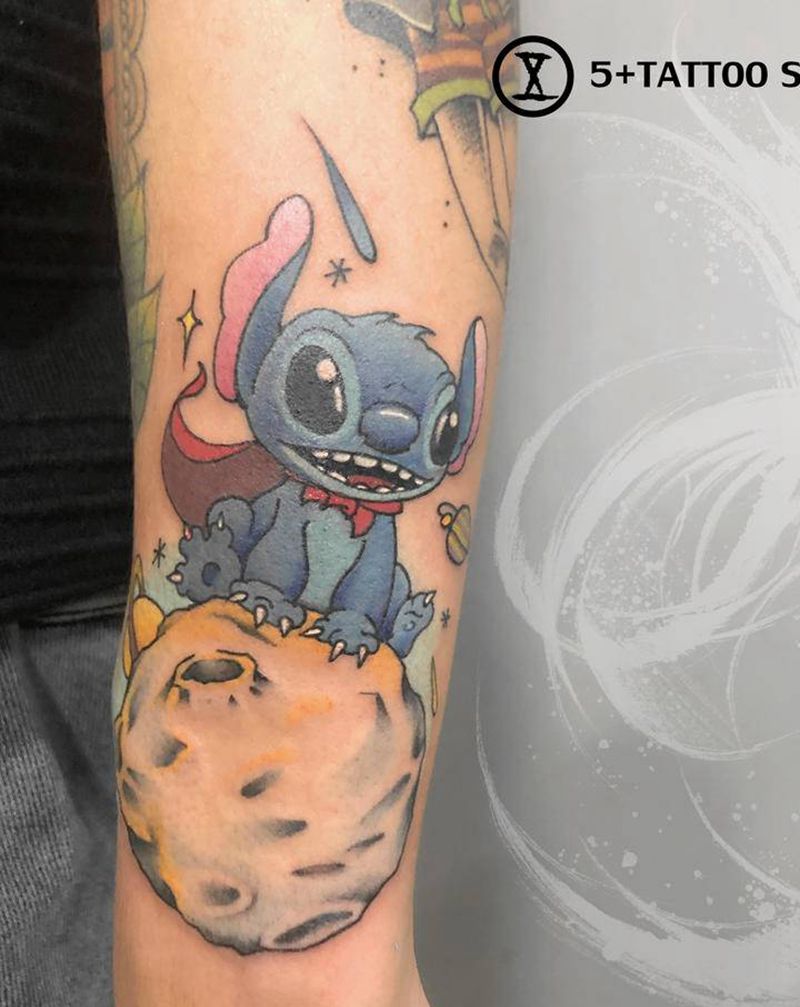 史迪仔纹身图片_手臂New School纹身图案