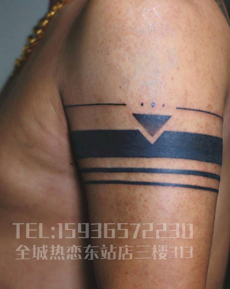其实很难纹身图片_手臂几何纹身图案