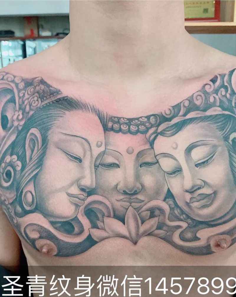 完成纹身图片_胸部纹身图案