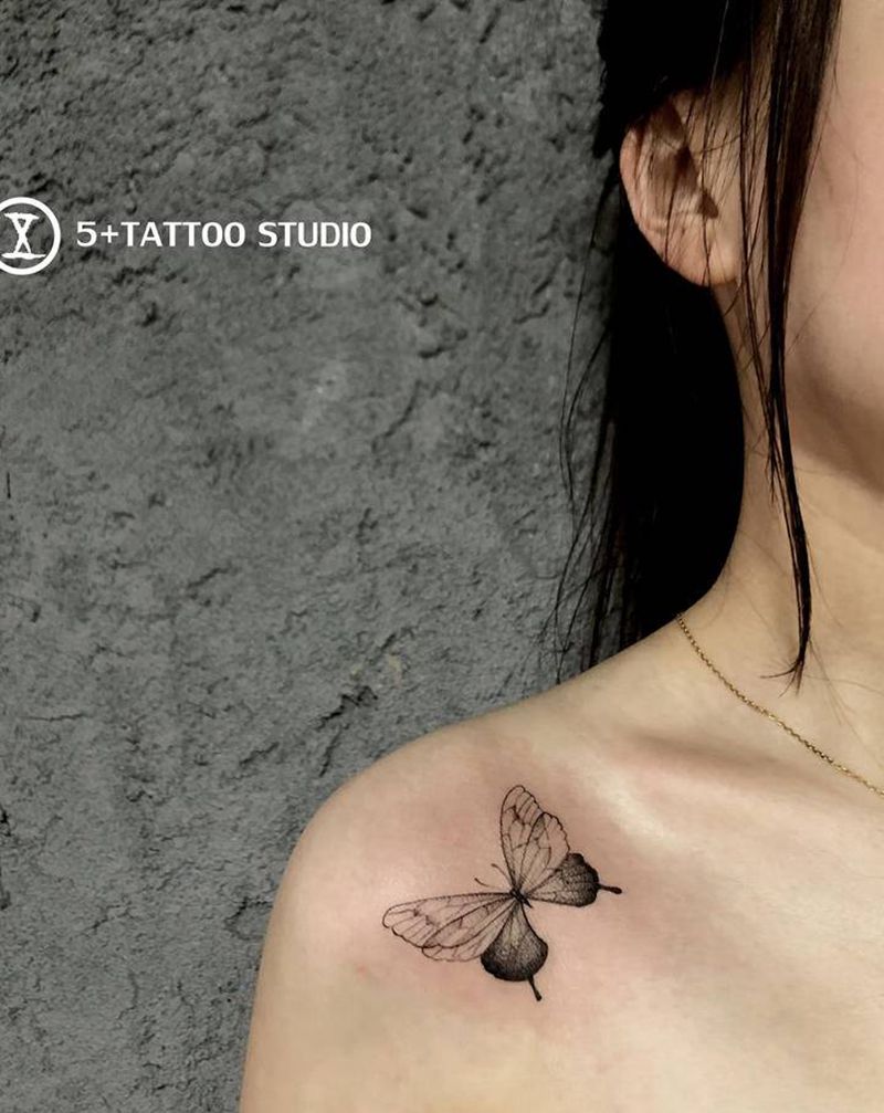 八特儿福来纹身图片_肩部点刺纹身图案