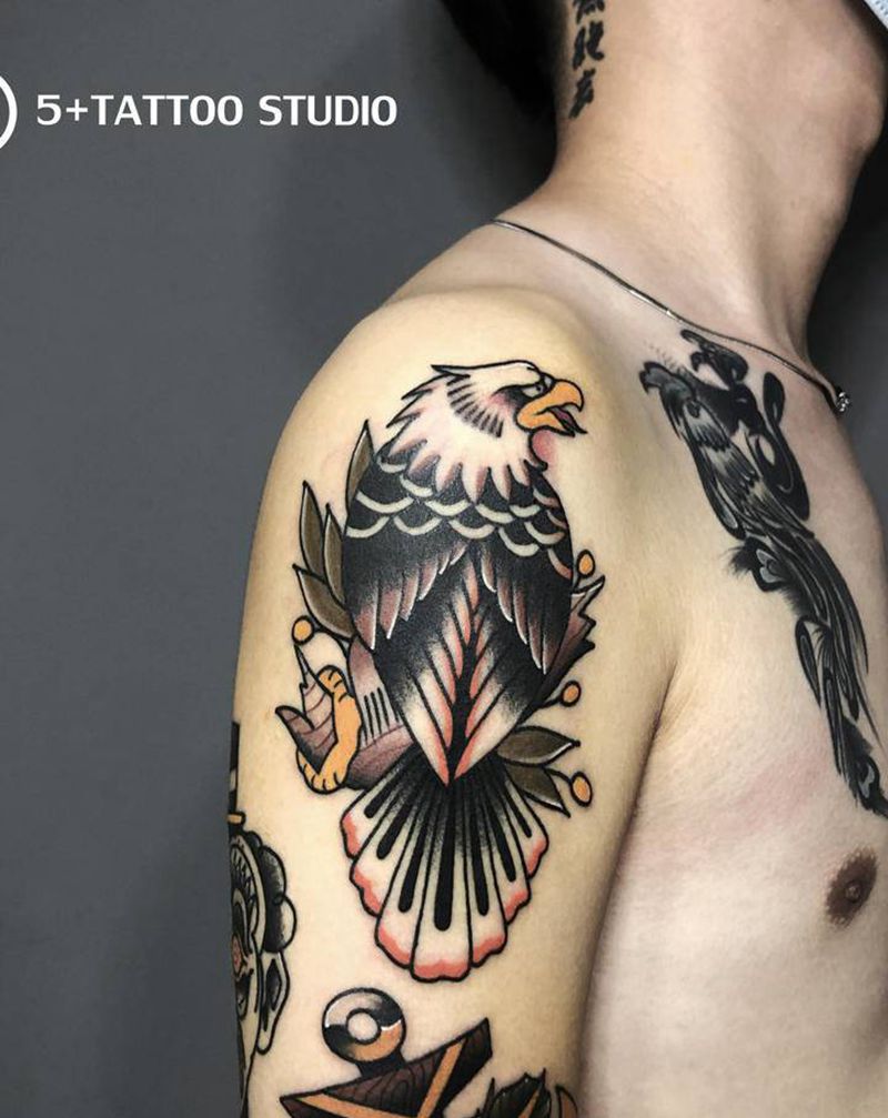 欧斯固纹身图片_手臂Old School纹身图案