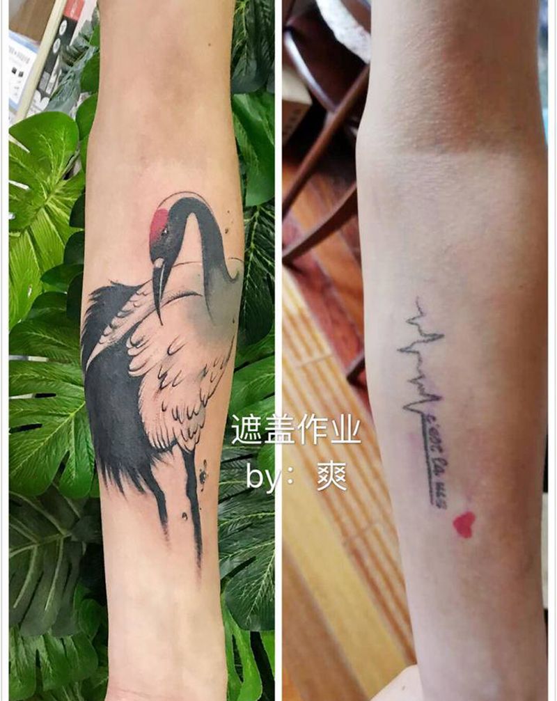 遮盖作业纹身图片_背部水墨纹身图案