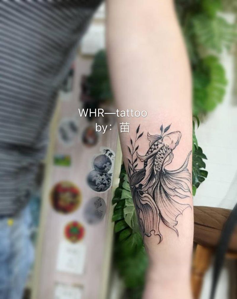 小清新纹身图片_手臂几何新传统纹身图案