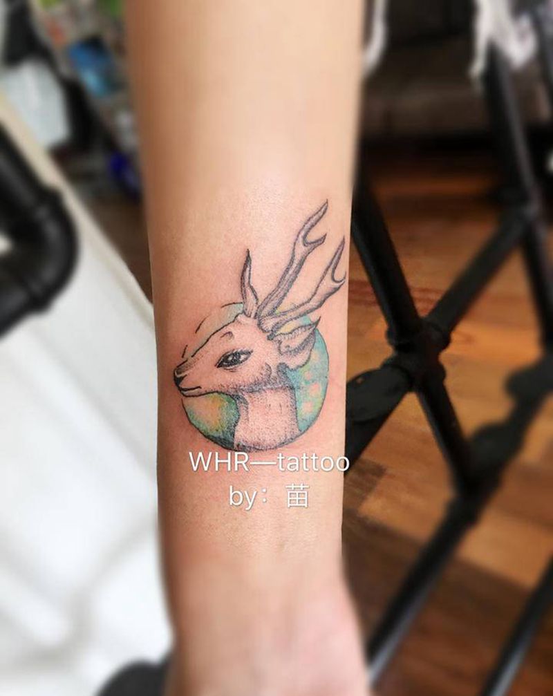 遮盖疤痕纹身图片_手臂水彩纹身图案