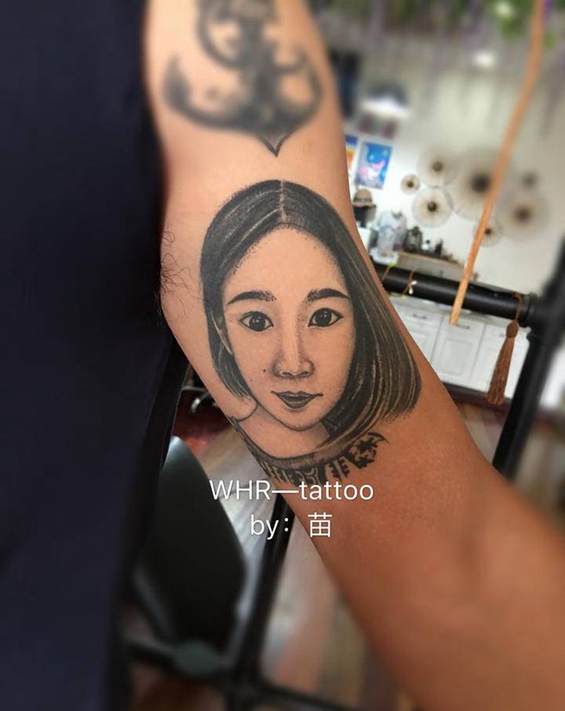 肖像纹身图片_手臂欧美写实纹身图案