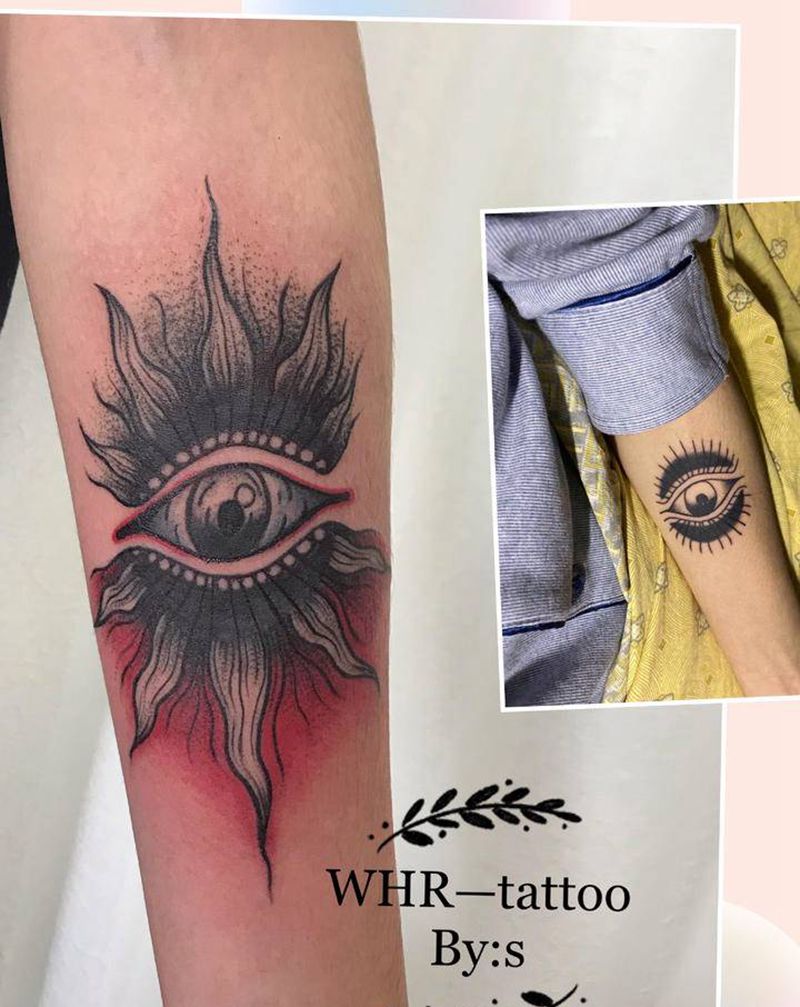 修改图纹身图片_手臂New School水彩纹身图案