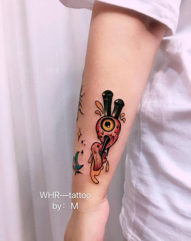 拼接小图纹身图片_手臂Old School纹身图案