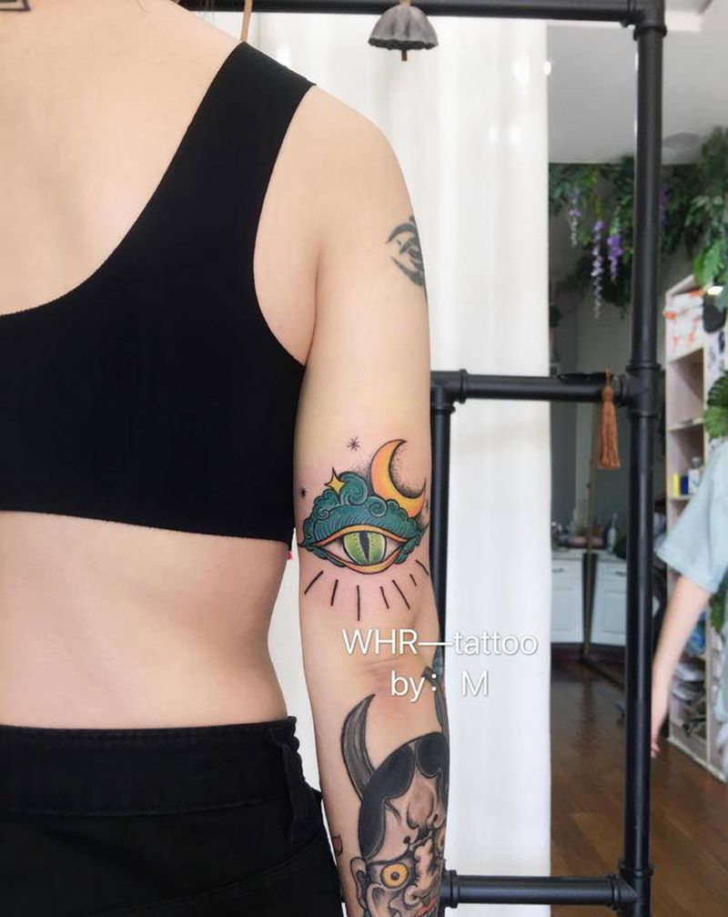 拼接小图纹身图片_手臂New School纹身图案