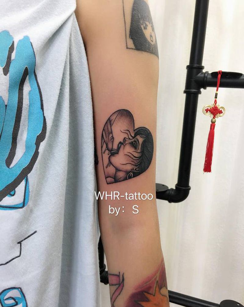 拼接小图纹身图片_手臂New School纹身图案