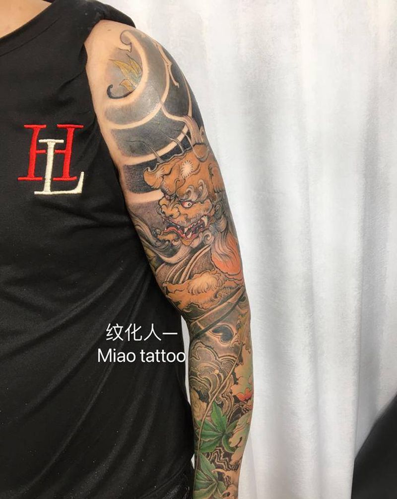 花臂纹身图片_手臂新传统老传统纹身图案