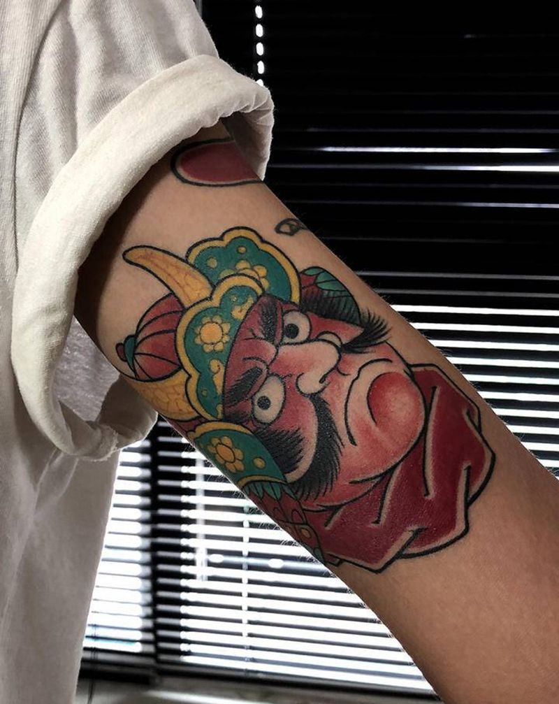 许昌文身沄刺青纹身图片_手臂老传统纹身图案