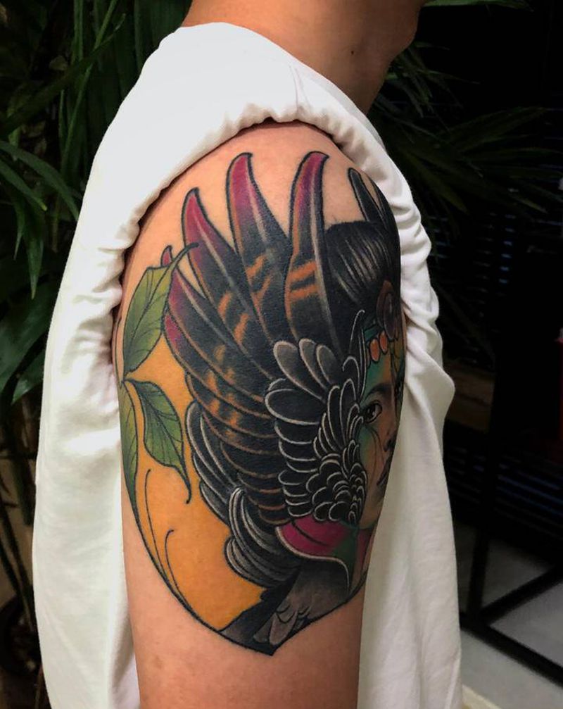 许昌文身沄刺青纹身图片_手臂欧美写实纹身图案