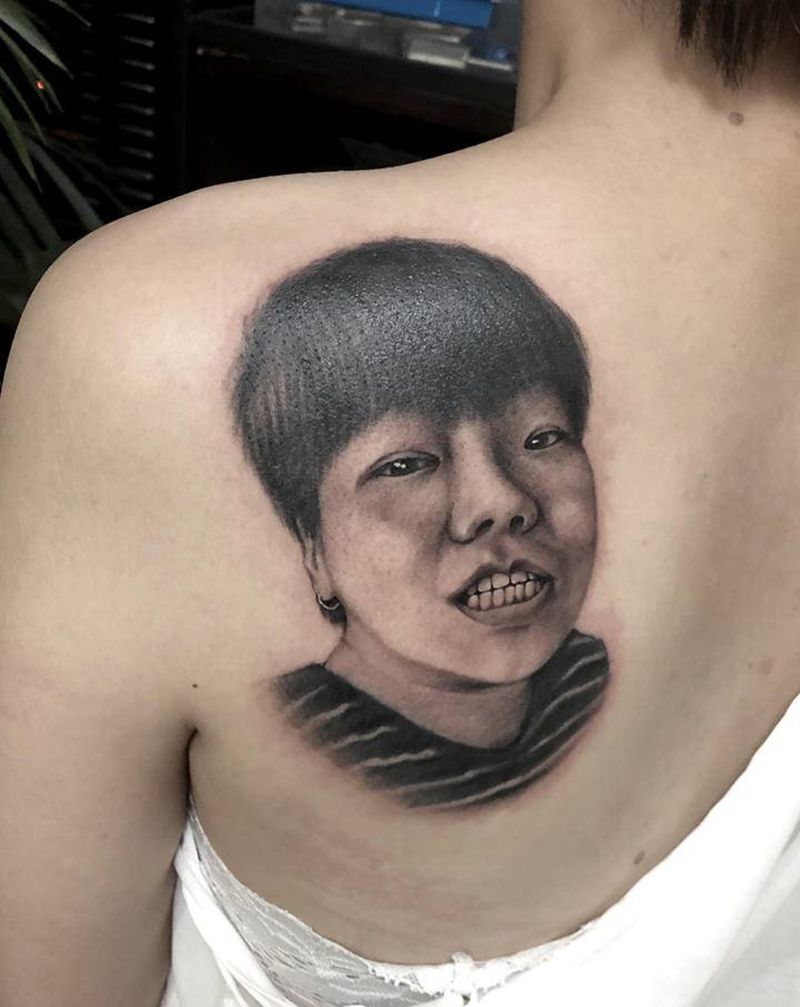 许昌文身沄刺青纹身图片_肩部欧美写实纹身图案