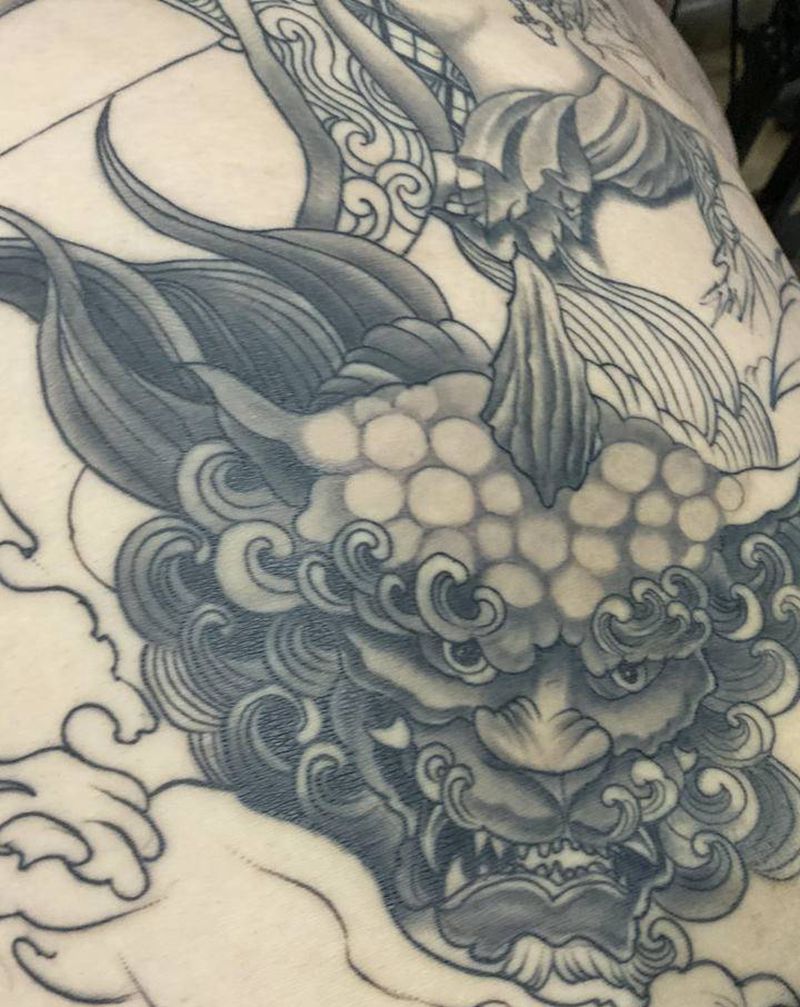 本命佛纹身图片_背部纹身图案