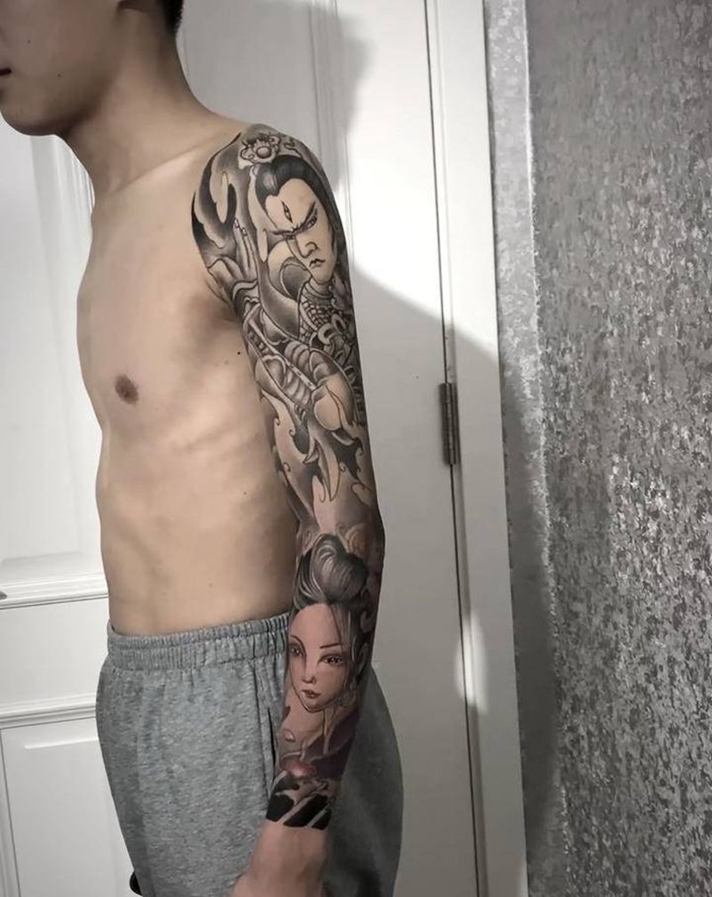 花臂纹身图片_手臂纹身图案