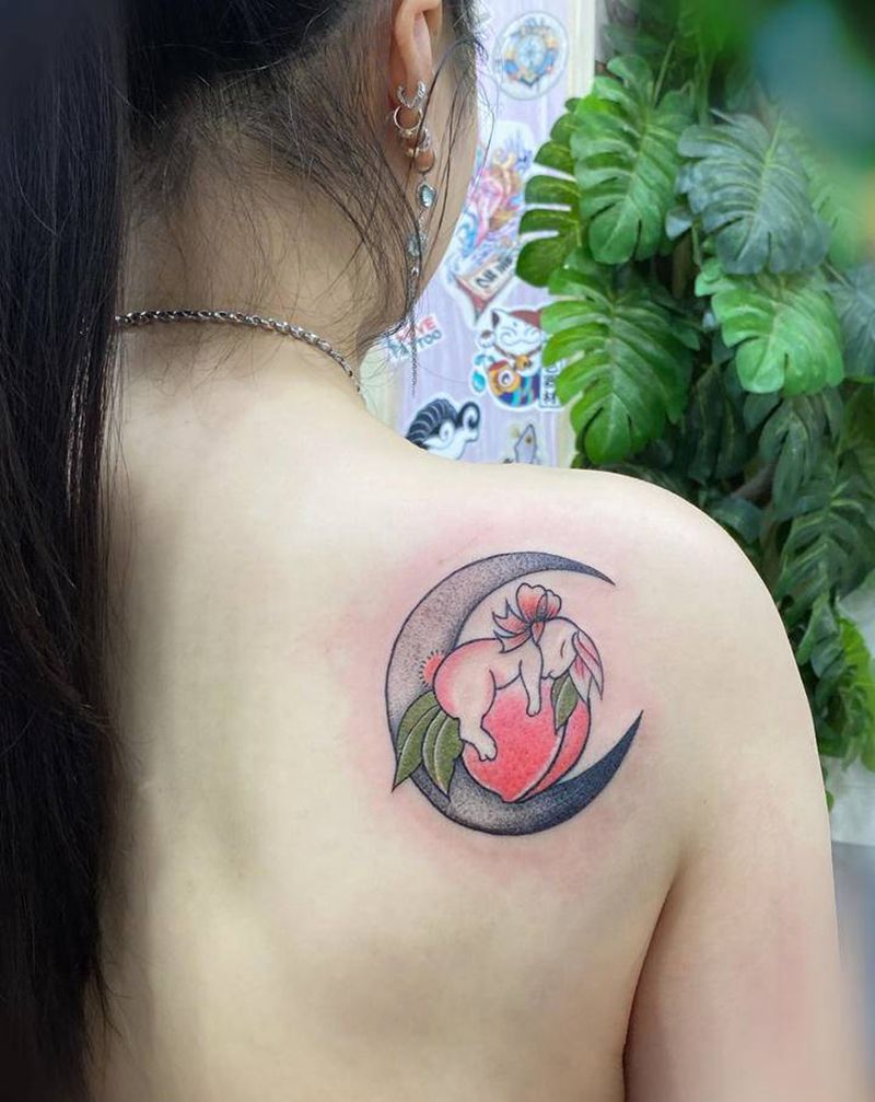 小清新纹身图片_肩部背部New School纹身图案