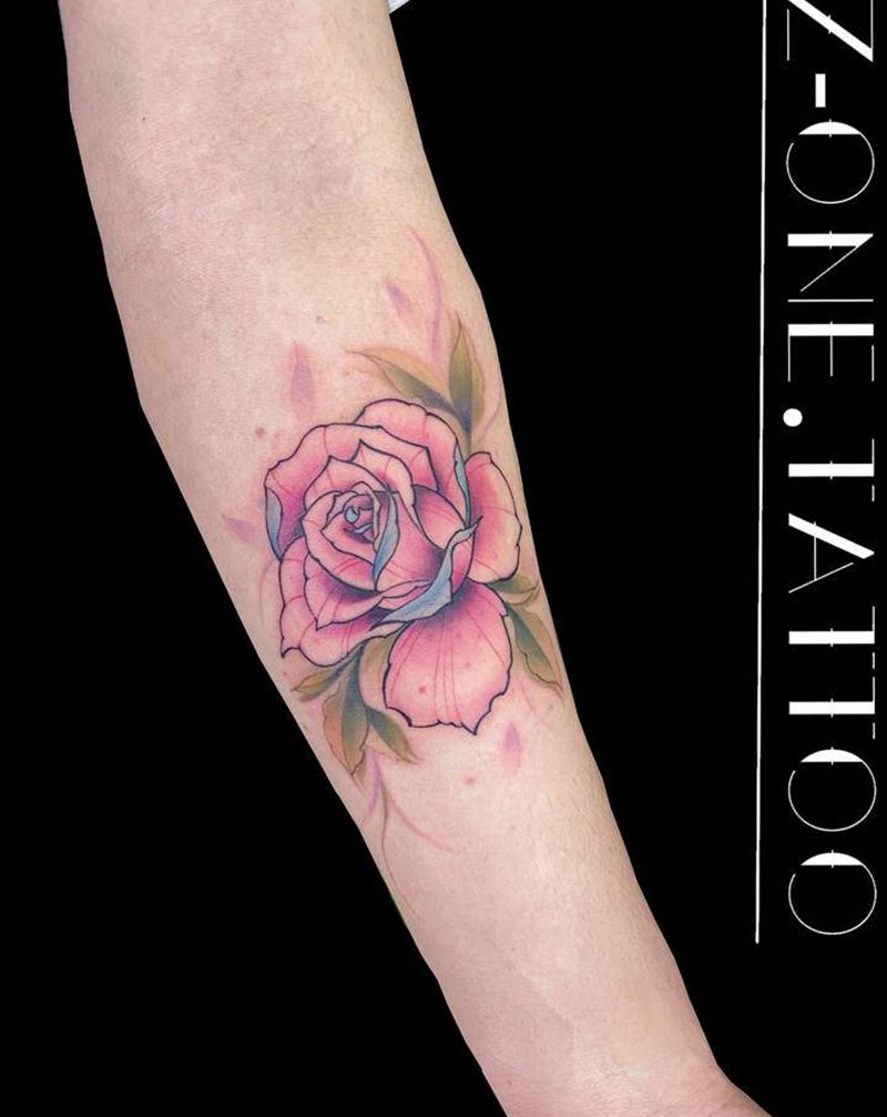 《rose》纹身图片_手臂New School纹身图案