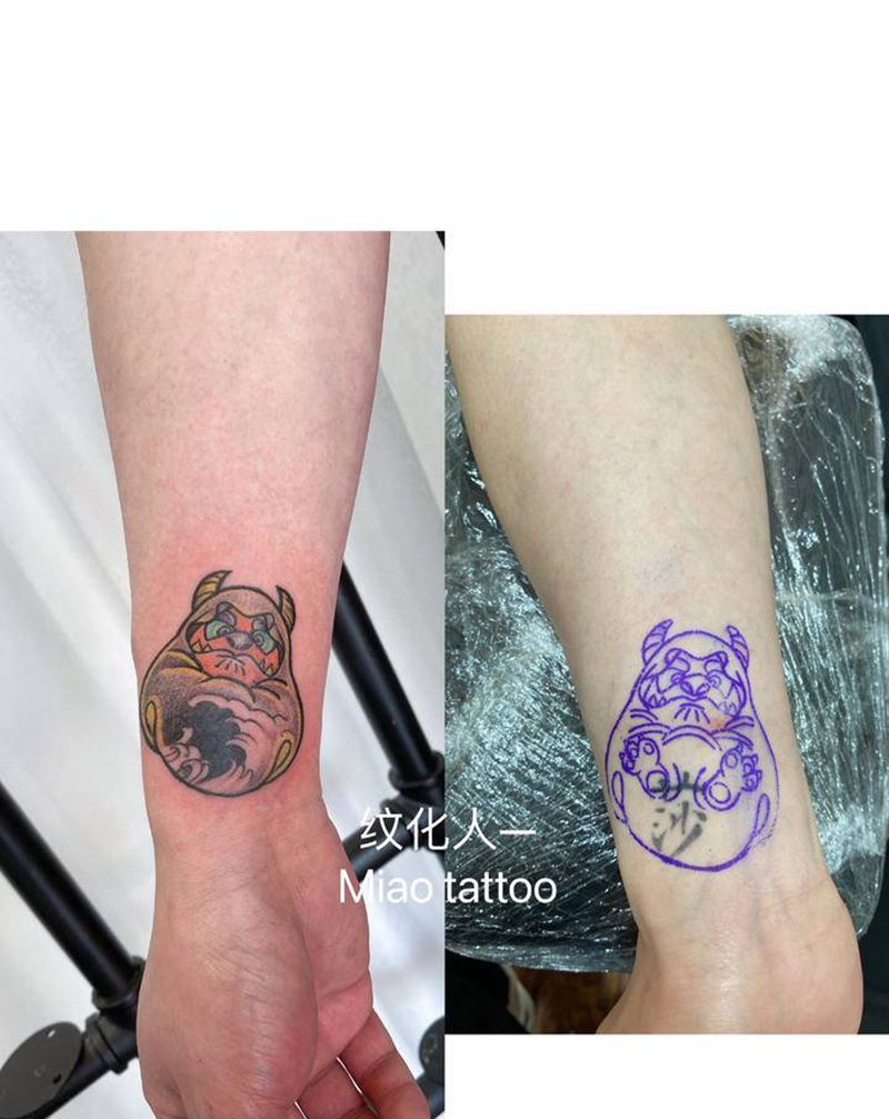 遮盖作品纹身图片_手臂老传统纹身图案