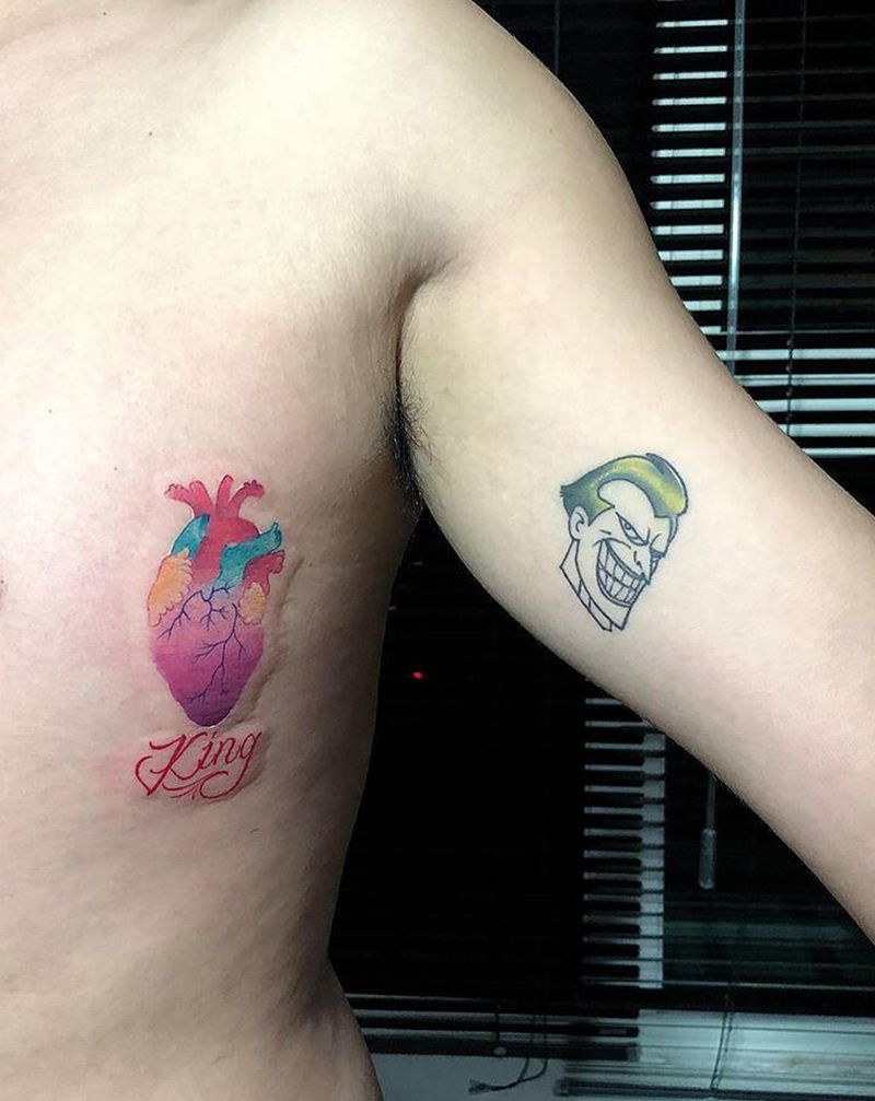 许昌沄刺青纹身图片_胸部纹身图案